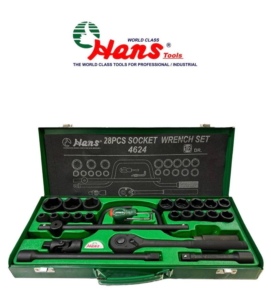 جعبه بکس 24 پارچه 1/2 فشار قوی هنس مدل 4624MTR4+