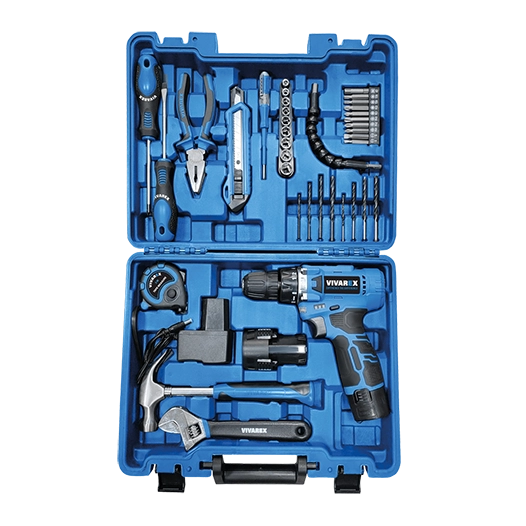 کیت دریل پیچ گوشتی شارژی ویوارکس 12 ولت 40 پارچه دو باتری مدل VR1240-CDK